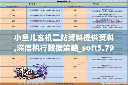小鱼儿玄机二站资料提供资料,深层执行数据策略_soft5.795