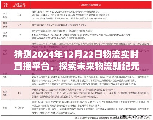 2024年物流实时直播平台展望，探索未来物流新纪元的发展趋势与预测分析