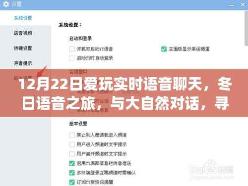 冬日语音之旅,实时语音聊天,与大自然对话,探索内心的宁静与乐趣