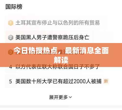 今日热搜热点,最新消息全面解读
