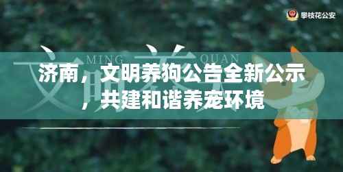 济南,文明养狗公告全新公示,共建和谐养宠环境
