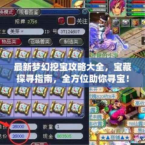 最新梦幻挖宝攻略大全,宝藏探寻指南,全方位助你寻宝!