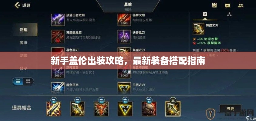 新手盖伦出装攻略,最新装备搭配指南