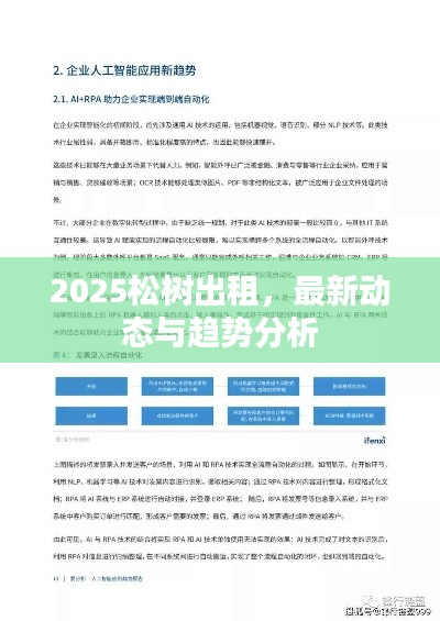 2025松树出租,最新动态与趋势分析