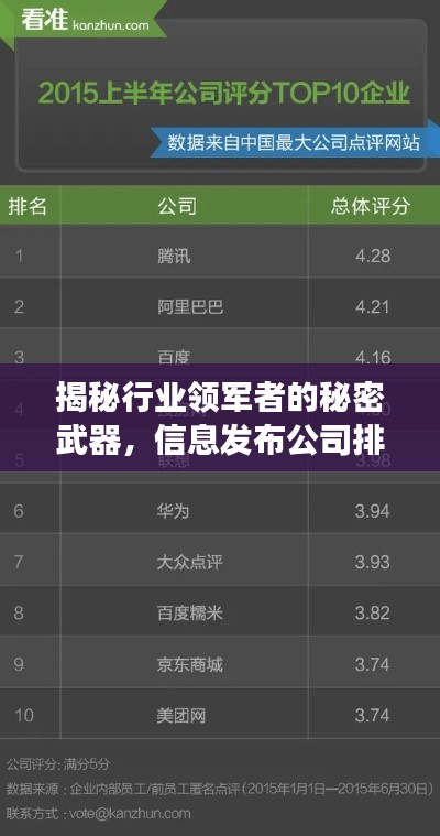 揭秘行业领军者的秘密武器,信息发布公司排名榜单重磅出炉!